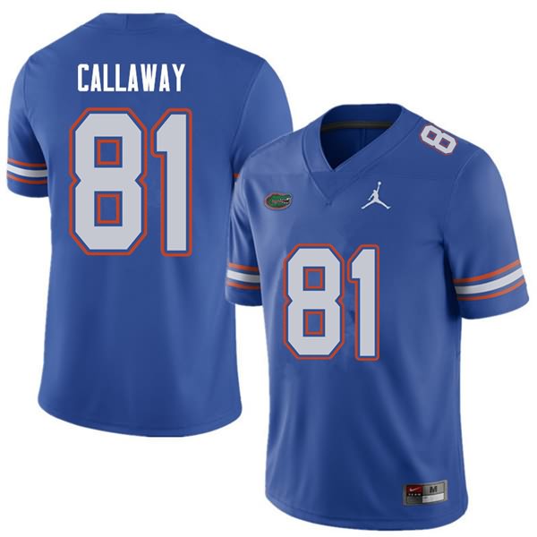 Men's NCAA Florida Gators Antonio Callaway #81 Stitched Authentic Jordan Brand Royal College Football Jersey STX6365RV